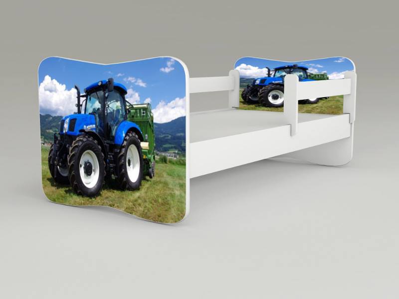 Detská posteľ s odnímateľnými bočnicami Traktor real 1
